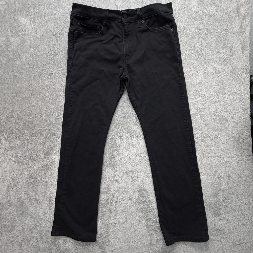 Levis 513Jeans Mens 34x30 Black Skinny Slim Stretch Denim Zip Fly